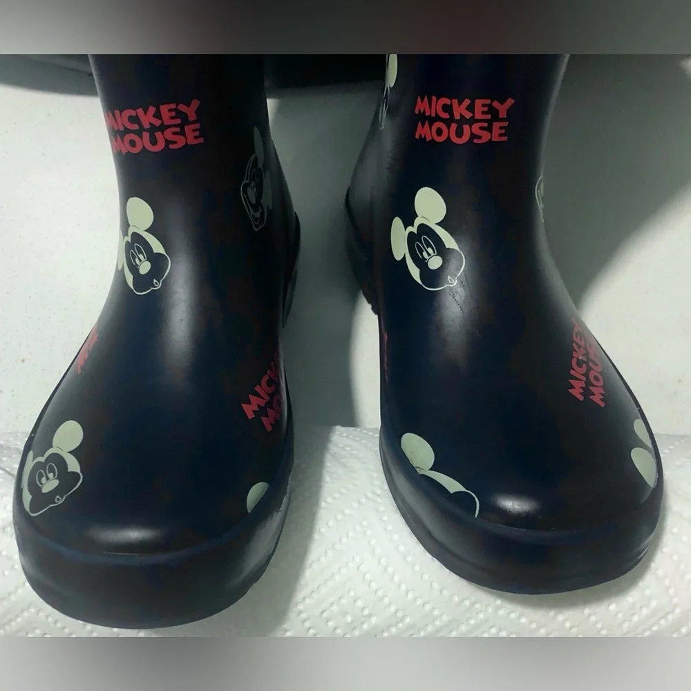 Zara x Disney Mickey Mouse Rain Boots in Blue Color Unisex EU size 30 = US 11.5